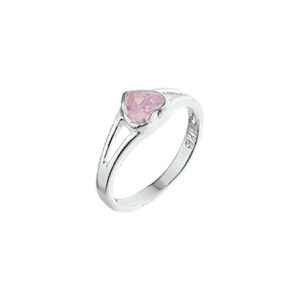 ring hart roze zirkonia zilver wit
