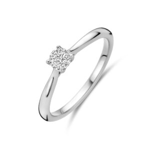 ring lab grown diamant 0.25ct h si 14K witgoud