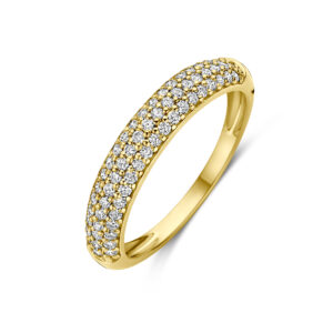 ring lab grown diamant 0.50ct f vs 14K geelgoud