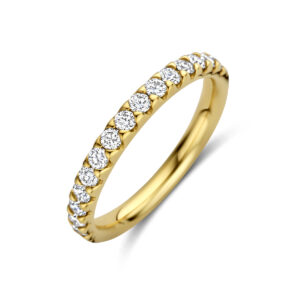ring lab grown diamant 0.50ct f vs 14K geelgoud