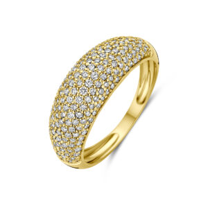 ring lab grown diamant 1.05ct f vs 14K geelgoud