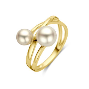 ring parels 14K geelgoud