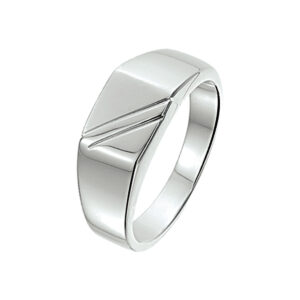 ring poli/mat zilver wit
