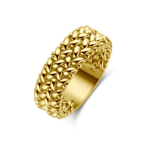 ring schakel 14K geelgoud