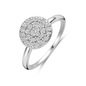 ring zirkonia zilver gerhodineerd