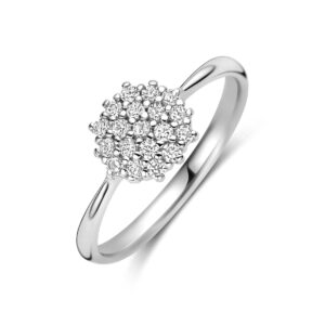 ring zirkonia zilver gerhodineerd
