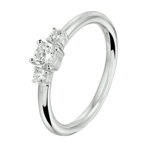 ring zirkonia zilver gerhodineerd