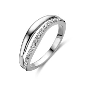 ring zirkonia zilver gerhodineerd