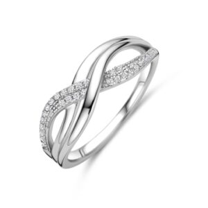 ring zirkonia zilver gerhodineerd