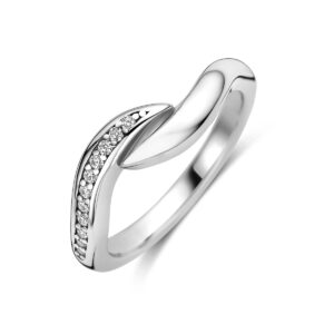 ring zirkonia zilver gerhodineerd