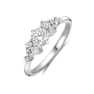 ring zirkonia zilver gerhodineerd