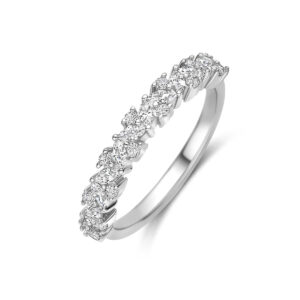 ring zirkonia zilver gerhodineerd