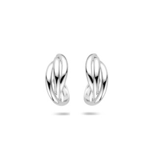 stekeroorringen gedraaid 16 mm zilver gerhodineerd
