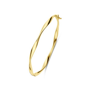 9k bangle scharnier gedraaid buis 4 x 62 mm 9K geel