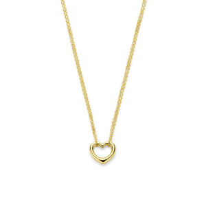 9k collier hartje 41 - 45 cm 9K geel