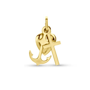 9k hanger geloof, hoop en liefde 9K geel