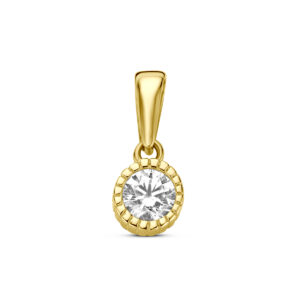 9k hanger zirkonia 5 mm 9K geel