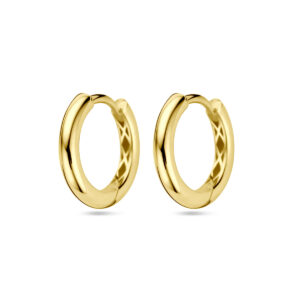9k klapoorringen 13 mm 9K geel