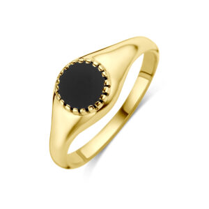 9k ring onyx 9K geel