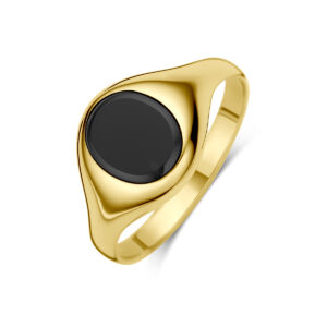 9k ring onyx 9K geel