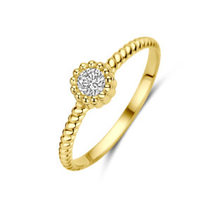 9k ring zirkonia 9K geel