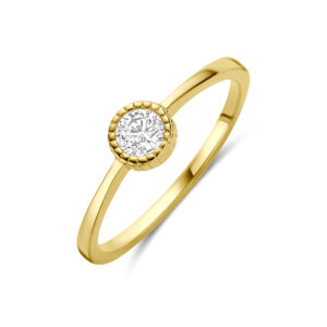 9k ring zirkonia 9K geel
