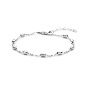 armband 16 + 3 cm zilver gerhodineerd