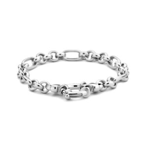 armband 19,5 cm 7,0 mm met groot veerslot zilver gerhodineerd