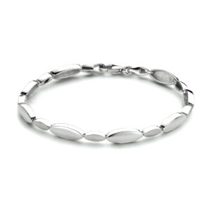 armband 5,2 mm 19 cm poli/mat zilver gerhodineerd