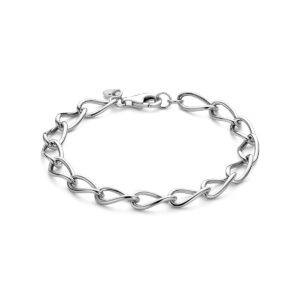 armband 7,1 mm 19 cm zilver gerhodineerd