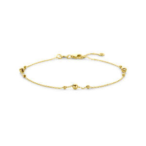 armband bolletjes 17 - 19 cm 14K geelgoud