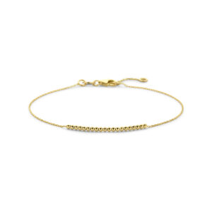 armband bolletjes 17 - 19 cm 14K geelgoud