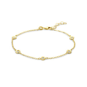 armband diamant 0.15ct h si 17 + 2 cm 14K geelgoud