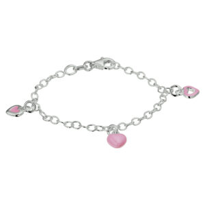 armband hart 13 cm zilver gerhodineerd