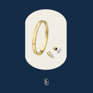 armband vossestaart massief 3,0 mm 18,5 cm silgold (geel met zilverkern)