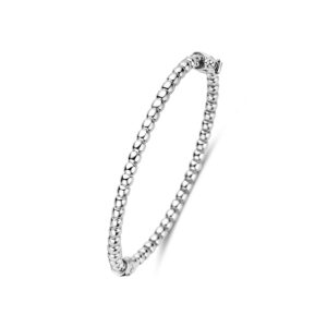 bangle scharnier bolletjes 3 mm 46 mm zilver gerhodineerd