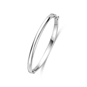 bangle scharnier ovale buis 4 mm 45 mm zilver gerhodineerd