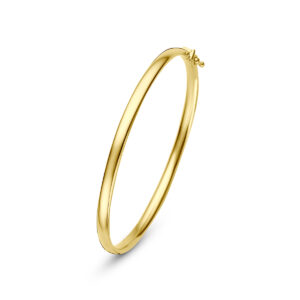 bangle scharnier ovale buis 4 x 60 mm 14K geelgoud