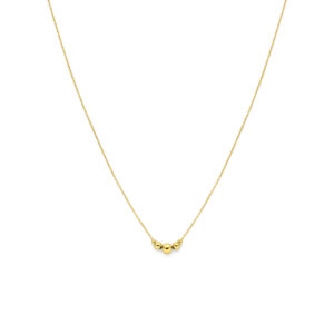 collier bolletjes 42 - 45 cm 14K geelgoud