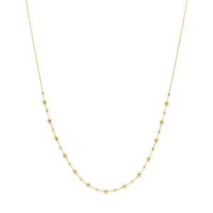 collier bolletjes 42 - 45 cm 14K geelgoud