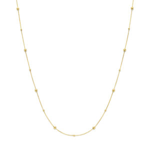 collier bolletjes 42 - 45 cm 14K geelgoud