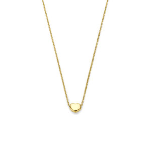 collier hartje 41 - 43 - 45 cm 14K geelgoud