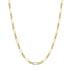 collier massief 5,5 mm 45 cm silgold (geel met zilverkern)