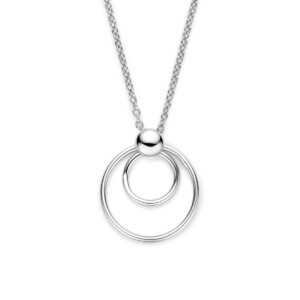 collier rond 41 + 4 cm zilver gerhodineerd