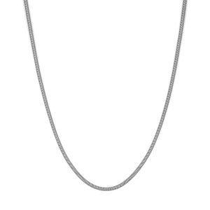 collier slang plat (bol) 3 mm 45 cm zilver gerhodineerd