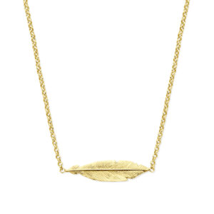 collier veer 41 + 3 cm 1 micron zilver verguld (geel)