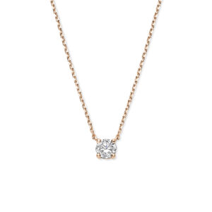collier zirkonia 40 - 42 - 44 cm 14K roségoud