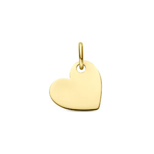 graveerhanger hartje 9 mm 14K geelgoud