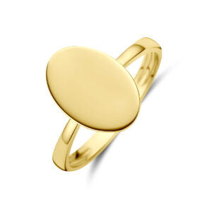 graveerring ovaal 14K geelgoud