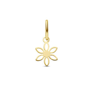 hanger bloem 6,5 mm 14K geelgoud